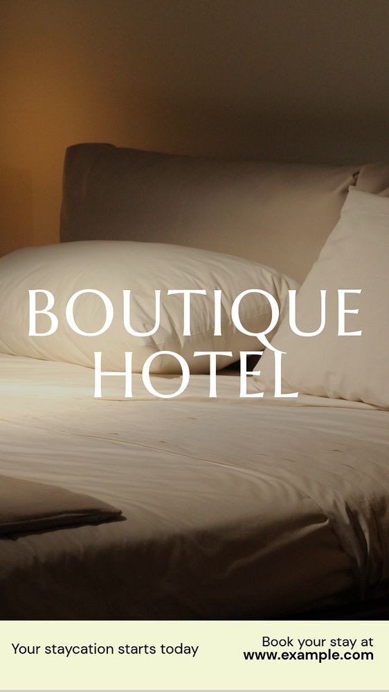 Boutique hotel Instagram story template, editable text