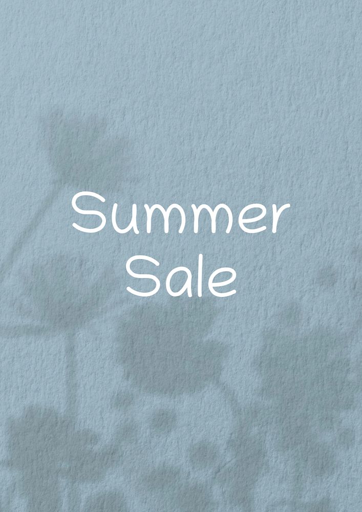 Summer sale poster template, editable text and design