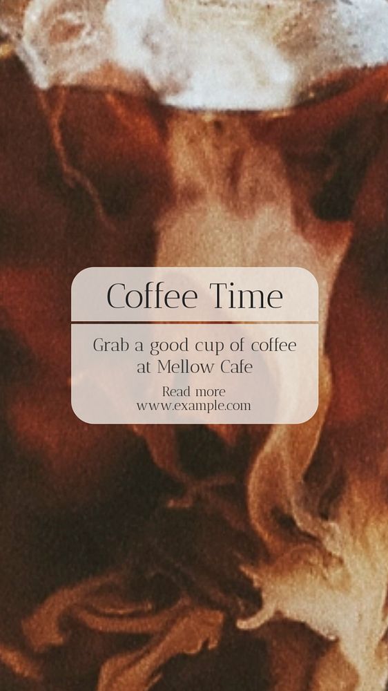 Coffee time Instagram story template, editable text