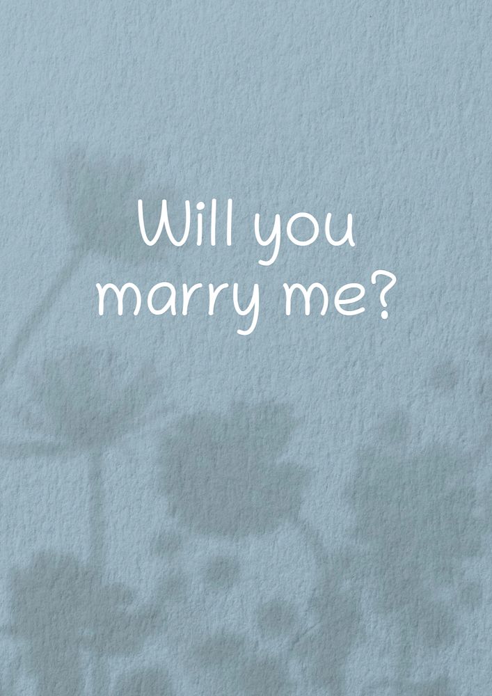 Marry me poster template, editable text and design