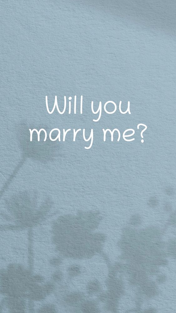 Marry me Instagram story template, editable text