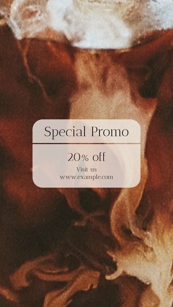 Special promo Instagram story template, editable text