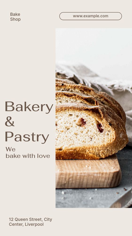 Bakery & pastry social story template, editable Instagram design 