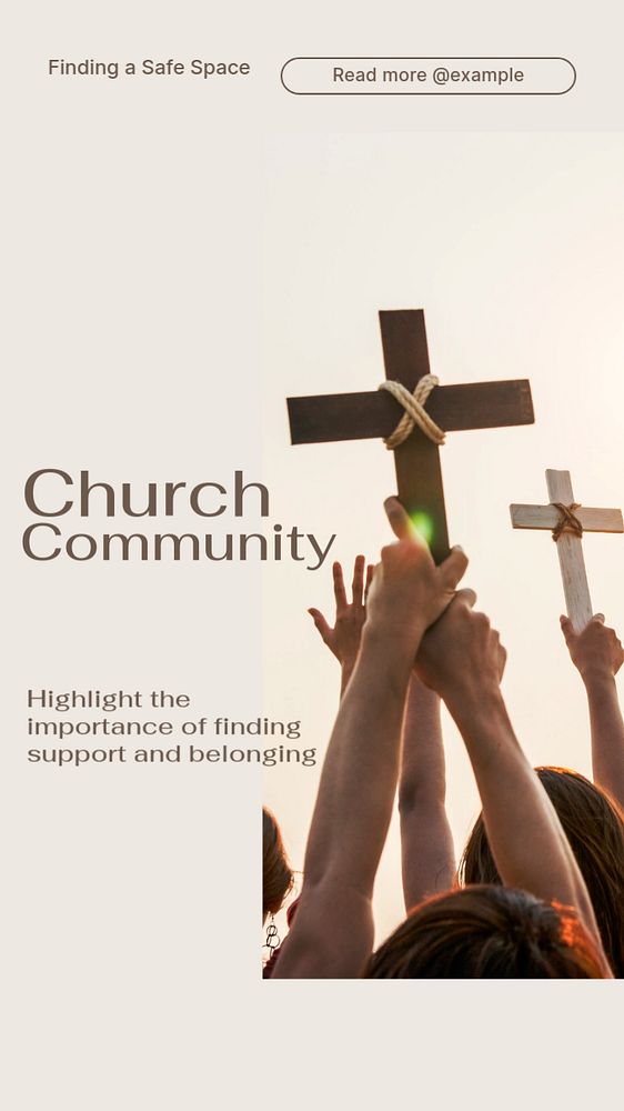 Church social story template, editable Instagram design 