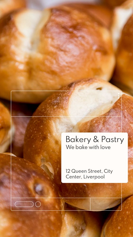 Bakery & pastry social story template, editable Instagram design 