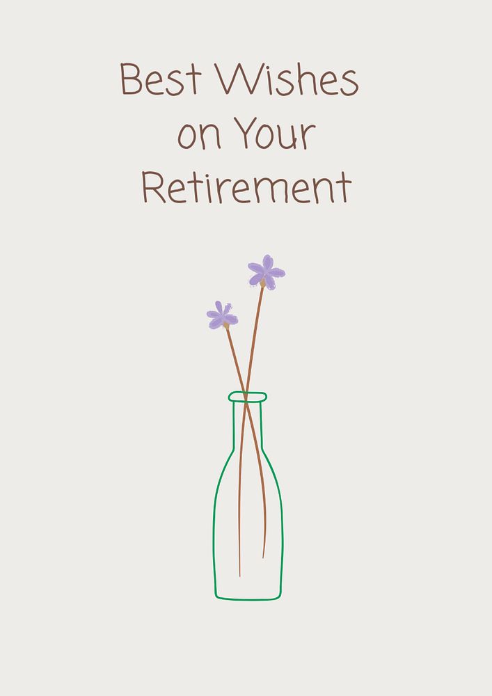 Happy retirement poster template, editable text & design