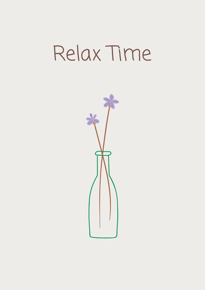 Relax time poster template, editable text & design