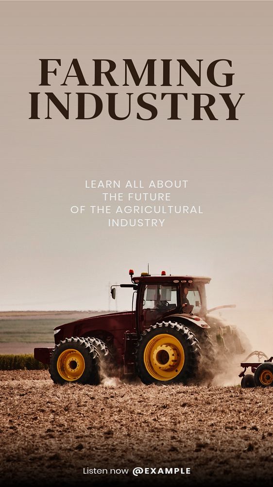 Farming industry Instagram story template, editable text