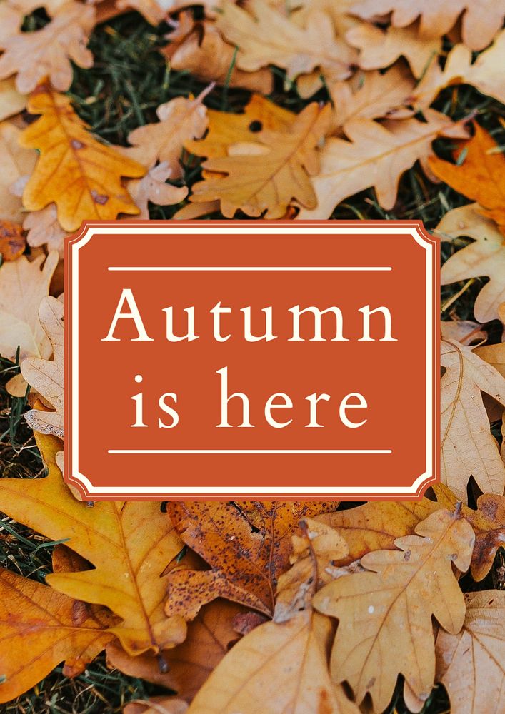 Welcome Autumn poster template, editable text and design