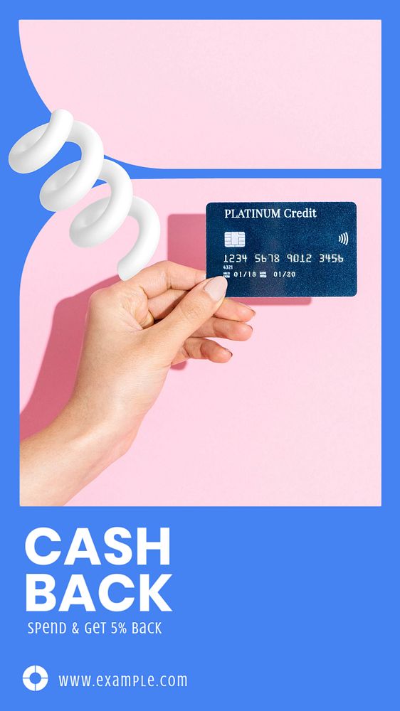 Credit card advertisement social story template, editable Instagram design 