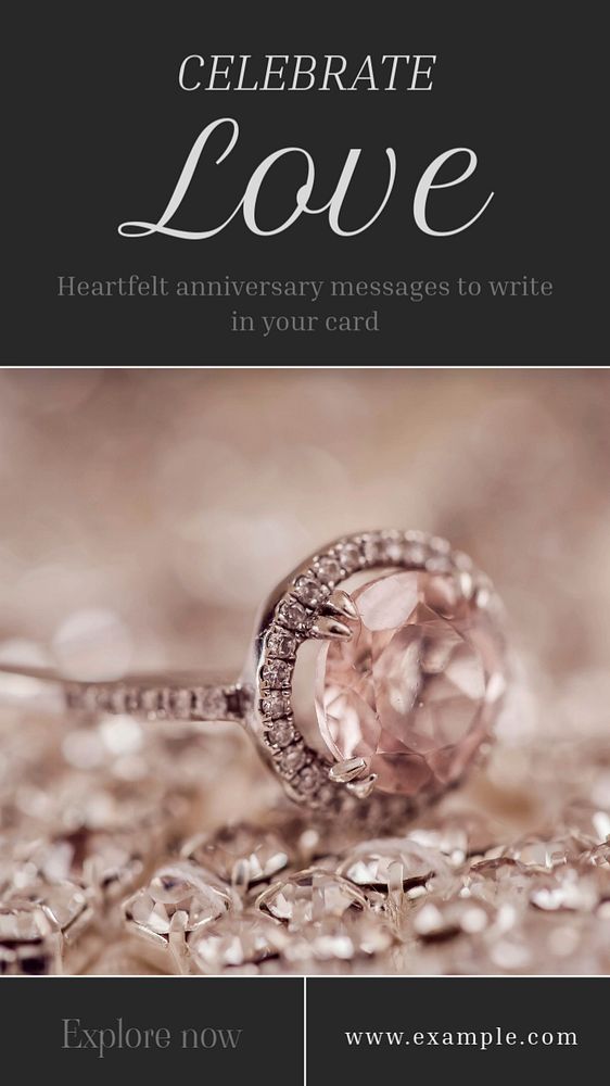 Celebrate love Facebook story template, editable design