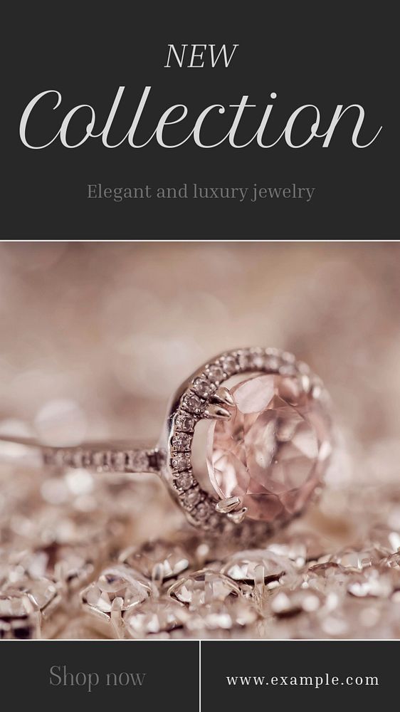 New jewelry collection social story template, editable Instagram design 