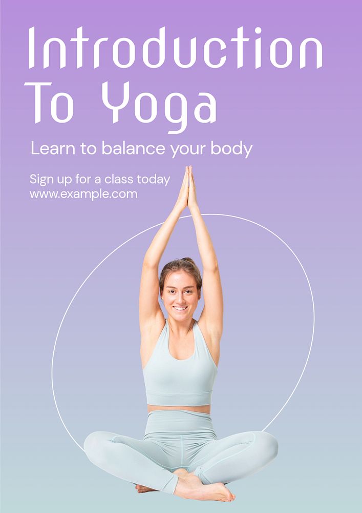 Yoga class  poster template, editable text and design