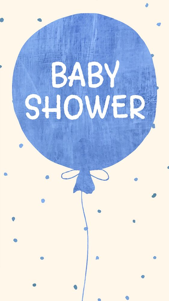 Baby shower Instagram story template, editable text