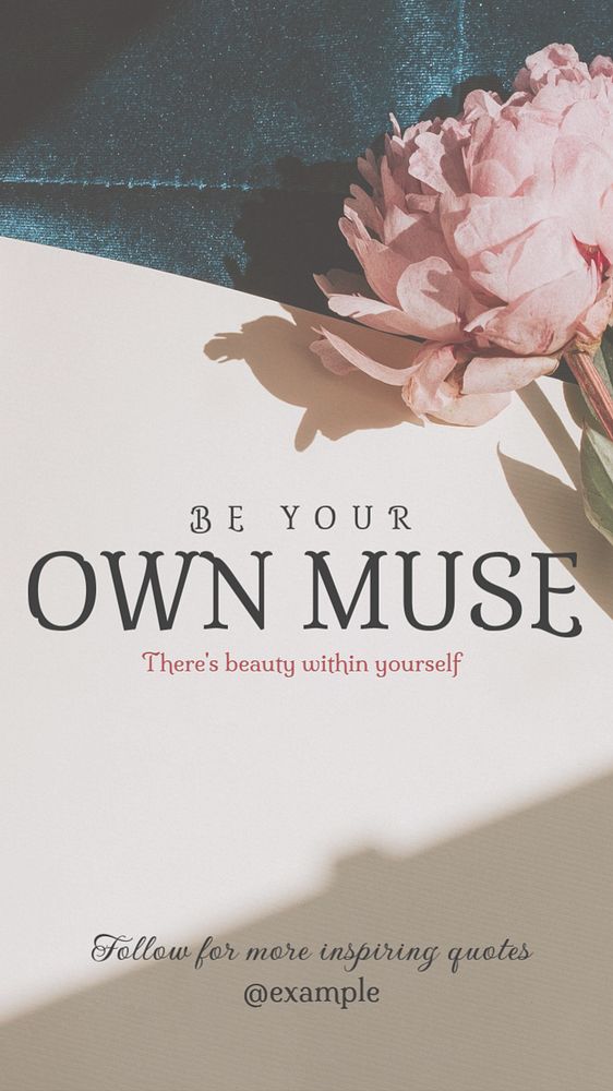 Be your own muse Instagram story template, editable text