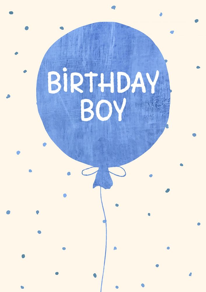 Birthday boy poster template, editable text & design