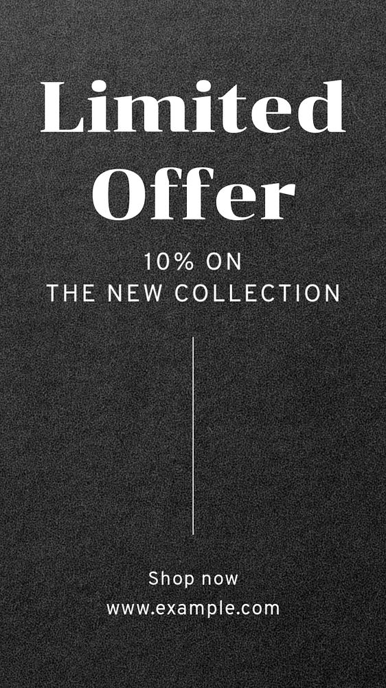 Limited offer Instagram story template, editable text