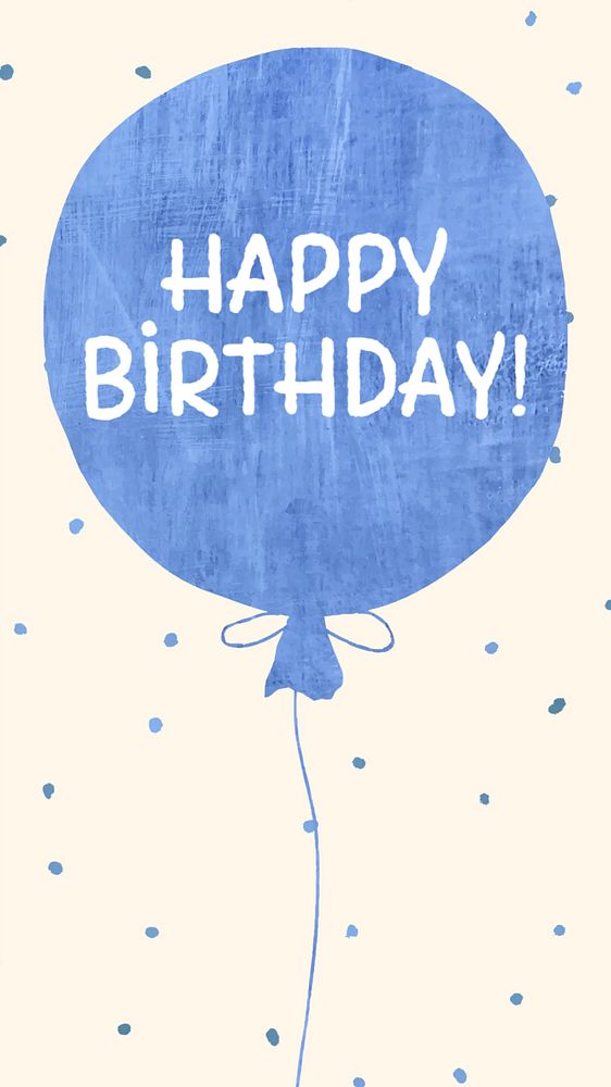 Happy birthday Instagram story template, editable text