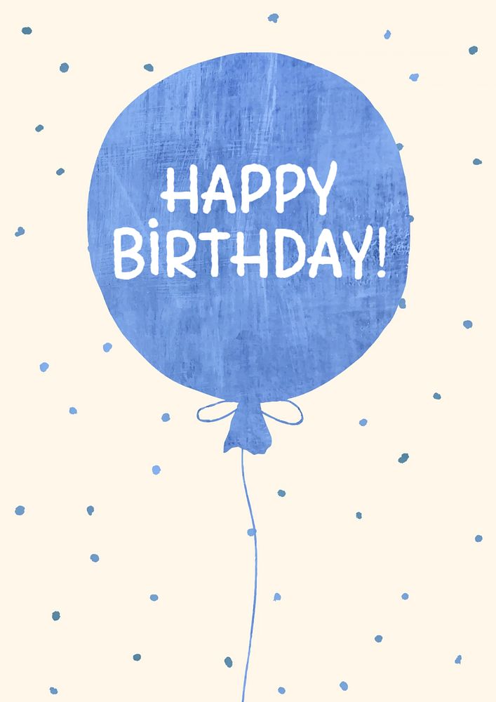 Happy birthday poster template, editable text & design