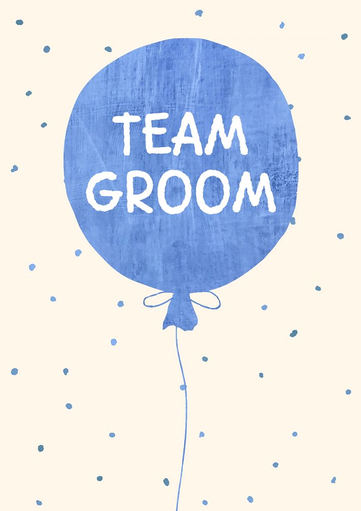 Team groom poster template, editable text & design