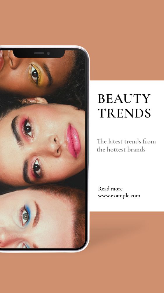 Beauty trends social story template, editable Instagram design 