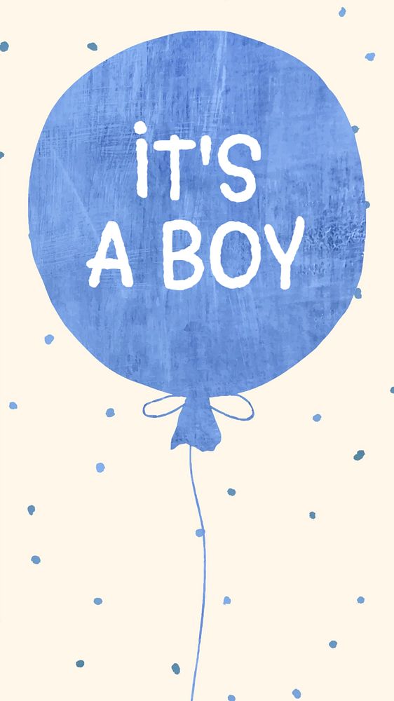 It's a boy Instagram story template, editable text