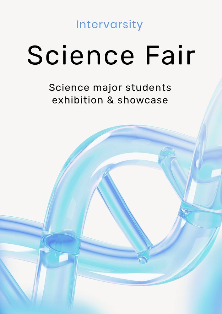 Science fair  poster template, editable text and design