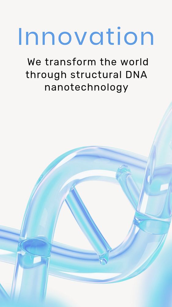 DNA nanotechnology ads  Instagram story template, editable text