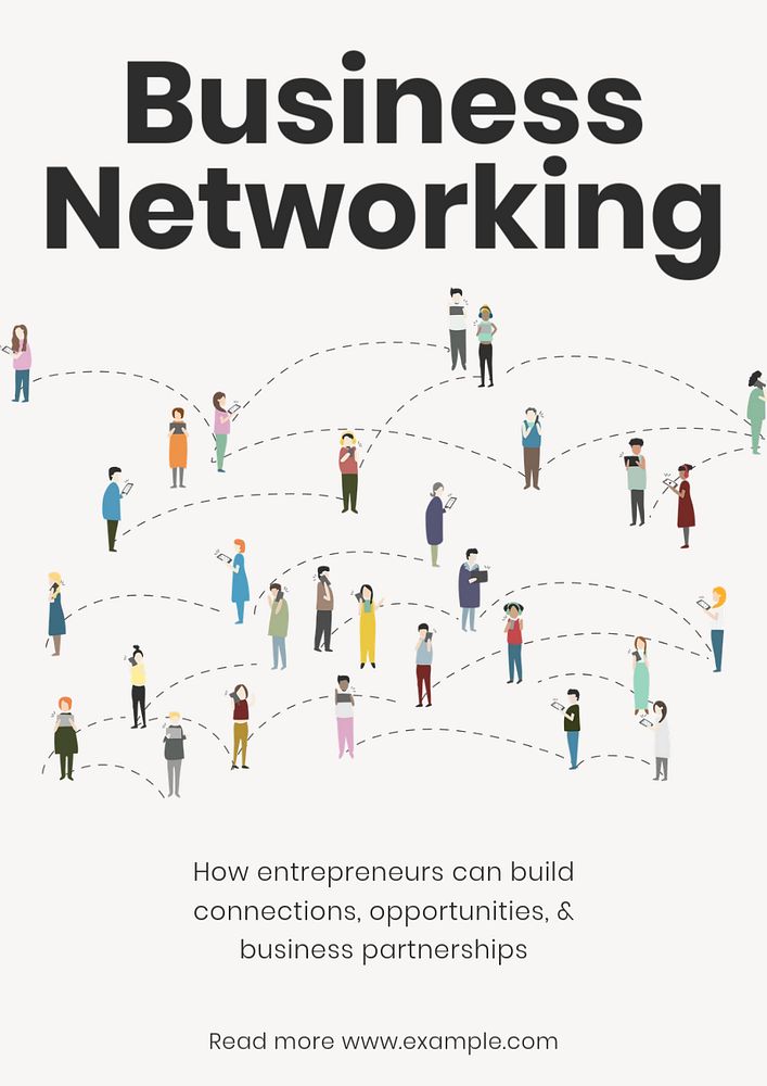 Business networking  poster template, editable text and design