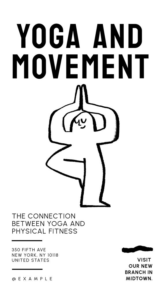 Yoga and movement  social story template, editable Instagram design 