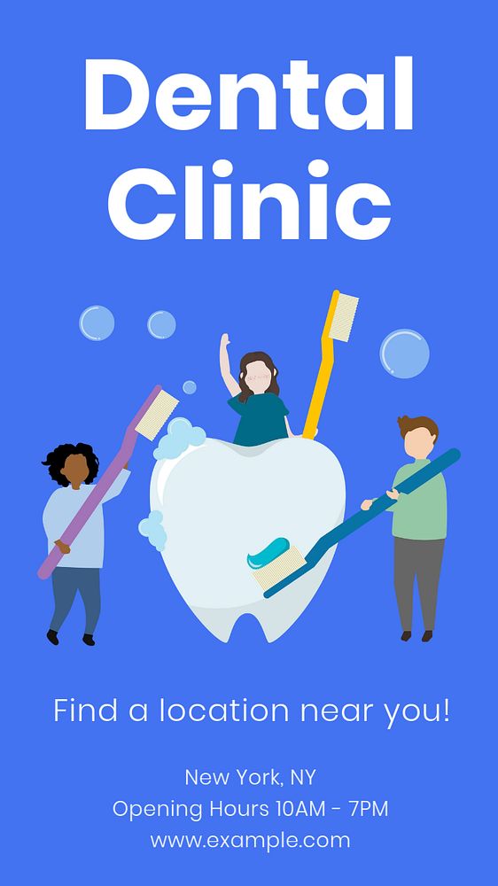 Dental clinic  Instagram story template, editable text