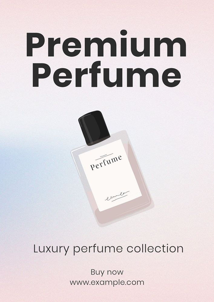 Premium perfume  poster template, editable text and design