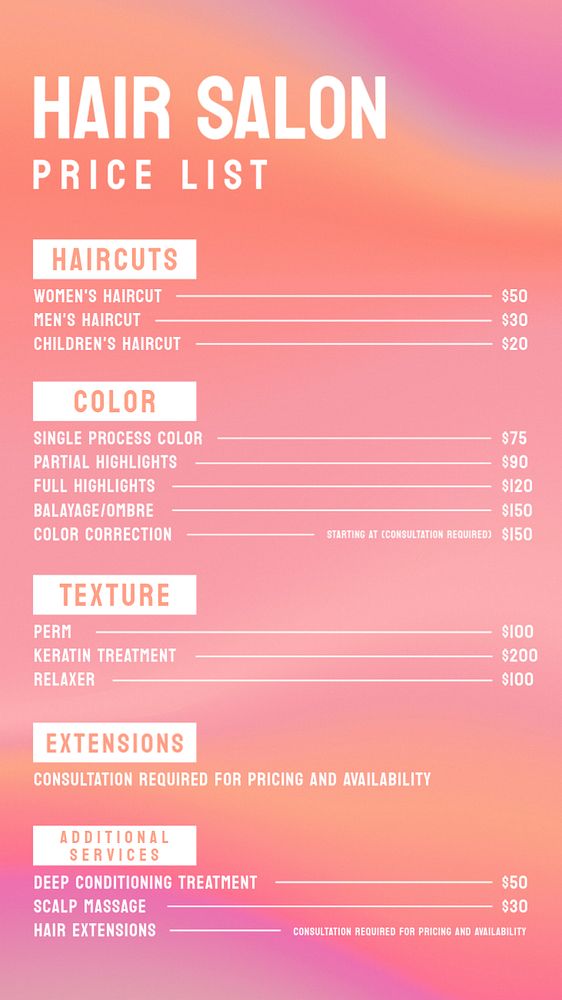 Hair salon Instagram story template, editable text