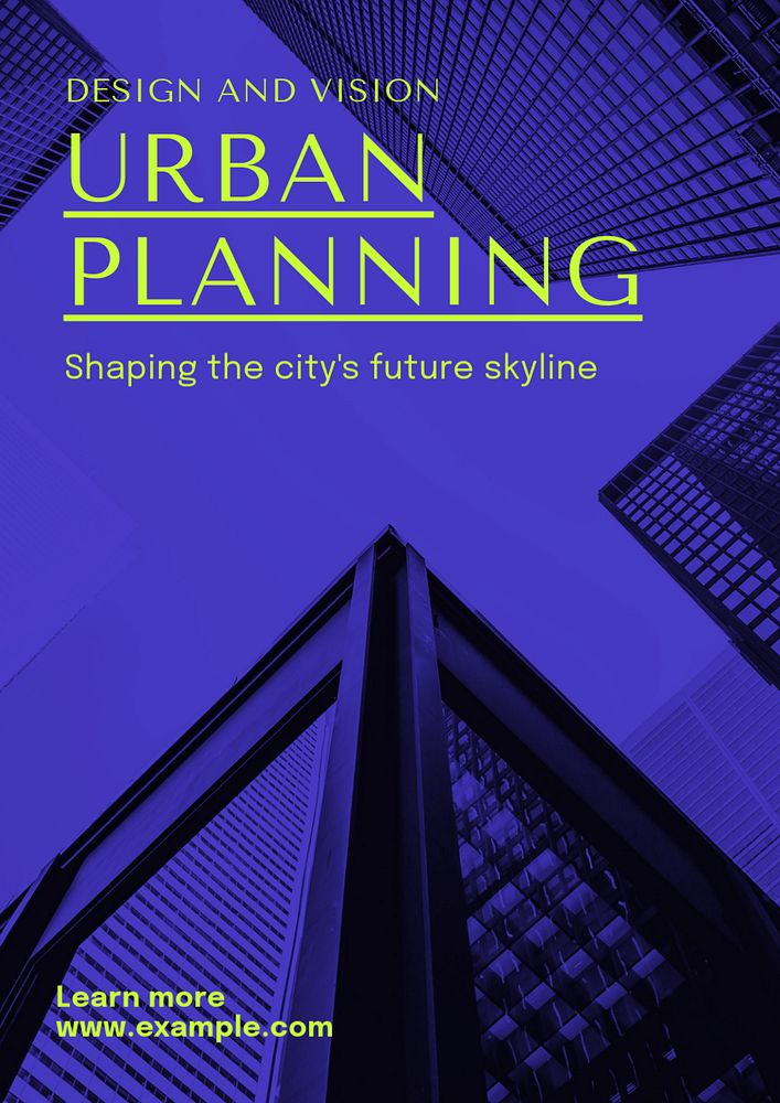 Urban planning poster template, editable text and design