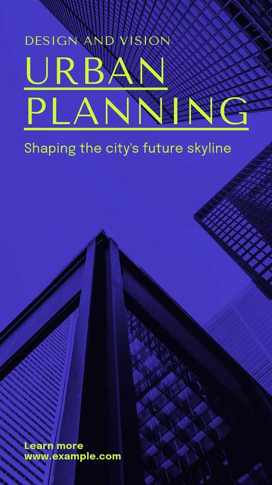 Urban planning Instagram story template, editable text