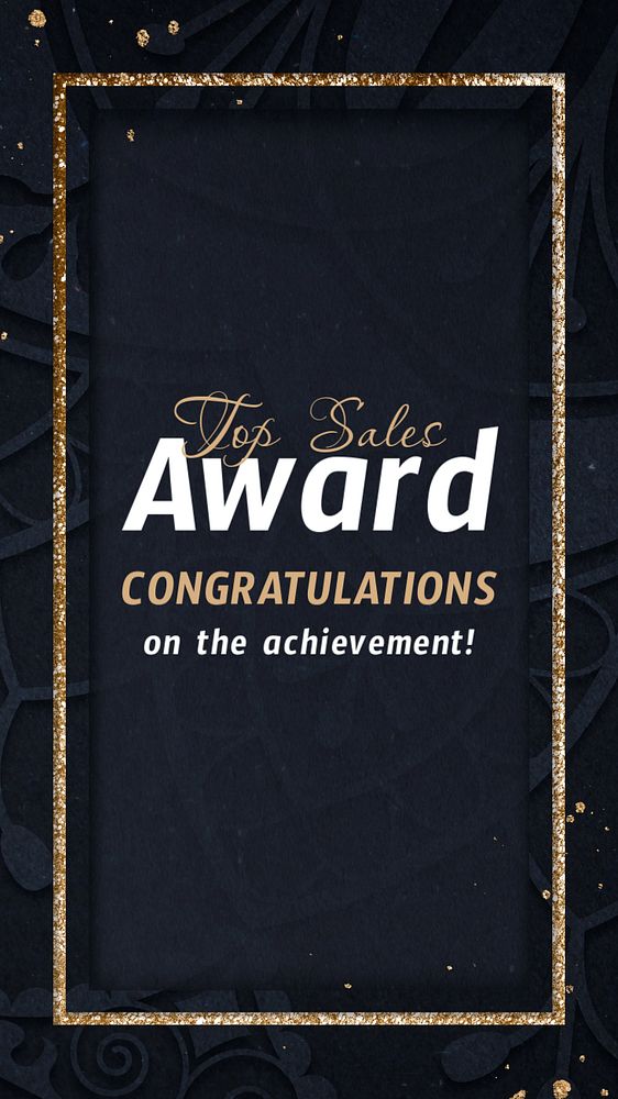 Top sales awards Instagram story template, editable text