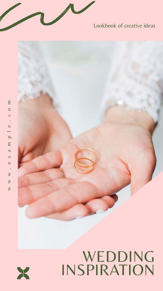 Wedding inspiration social story template, editable Instagram design 