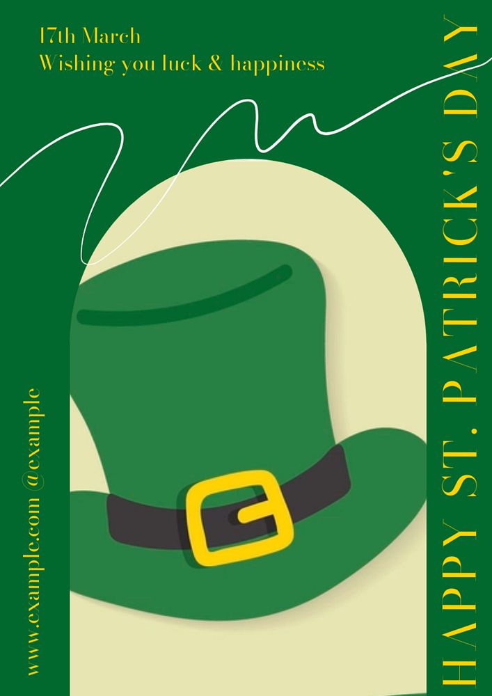 Saint Patrick's day poster template, editable text and design