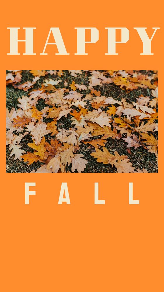 Happy fall Instagram story template, editable text