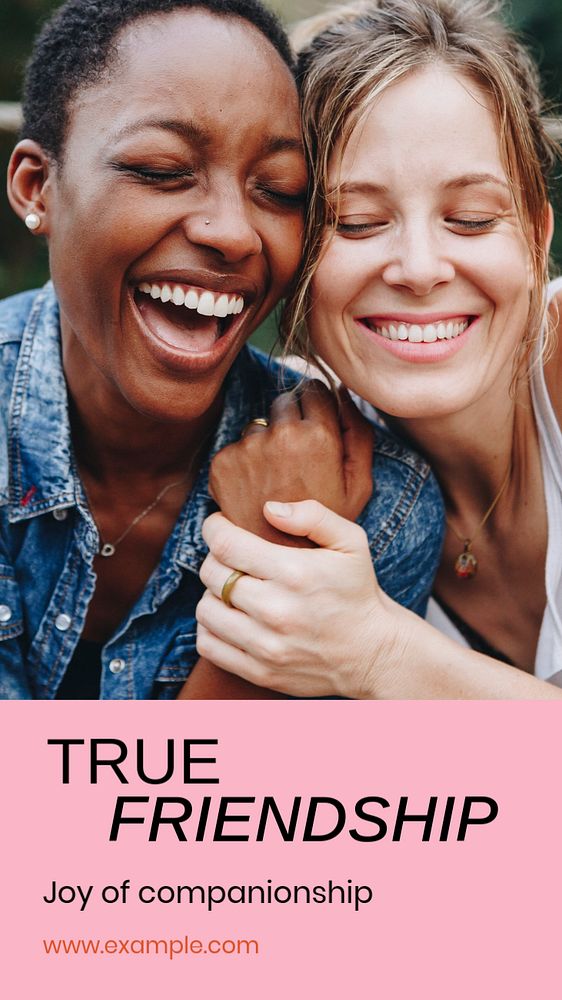 Friendship Facebook story template, editable design