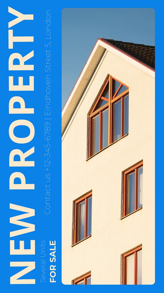 New property social story template, editable Instagram design 