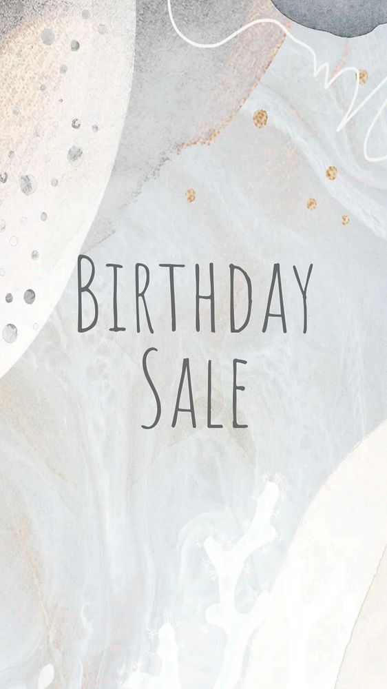 Birthday sale Instagram story template, editable text