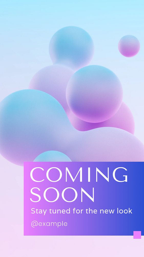 Coming soon  Instagram story template, editable text