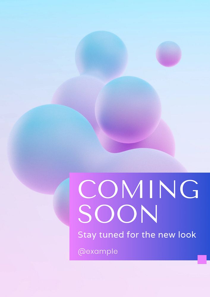 Coming soon  poster template, editable text and design