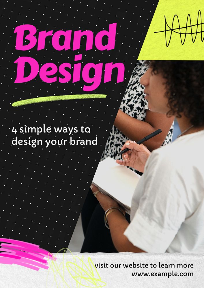 Brand  poster template, editable text and design