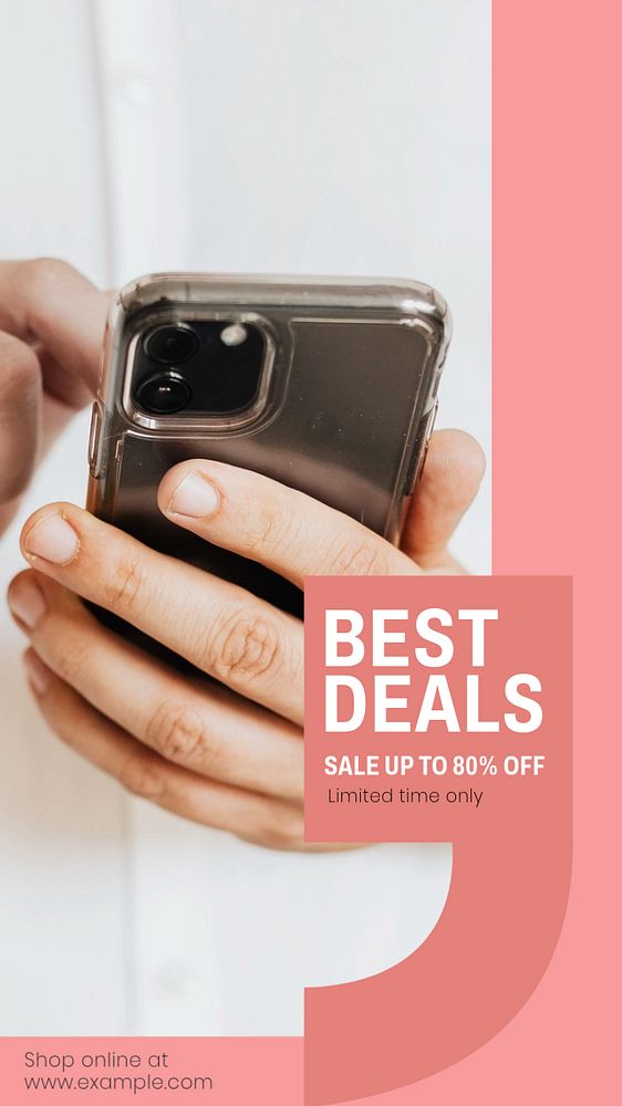 Best deals Instagram story template, editable text