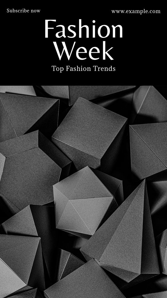 Fashion week Facebook story template, editable design