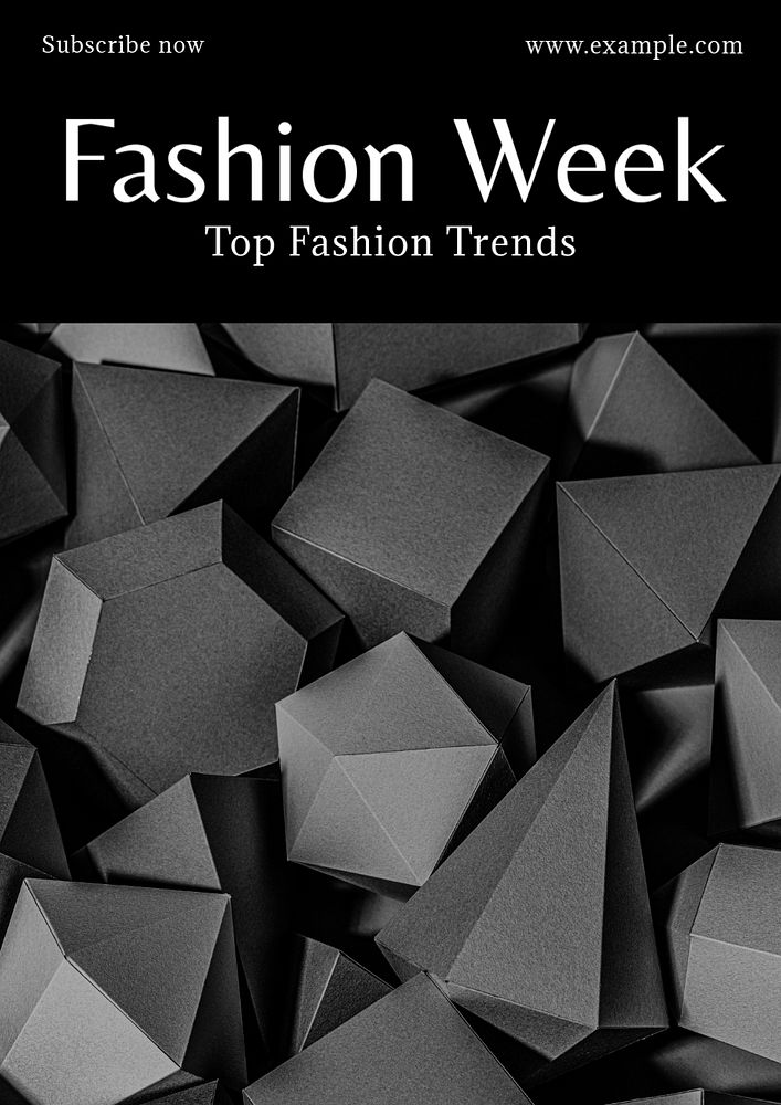 Fashion week  poster template, editable text and design