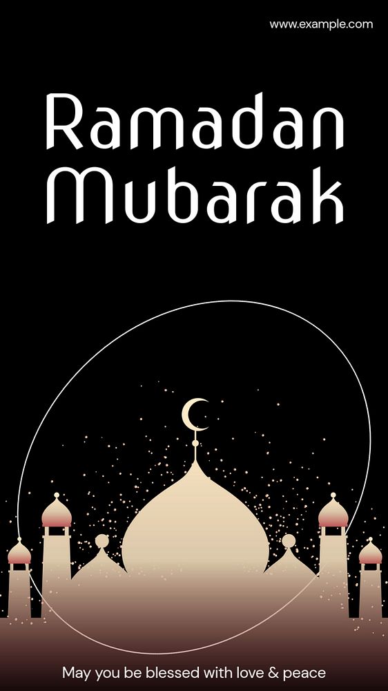 Ramadan mubarak  Instagram story template, editable text