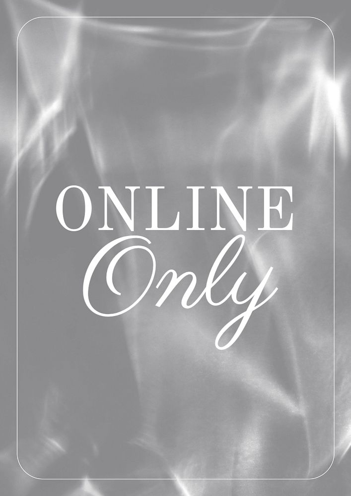 Online only poster template, editable text and design